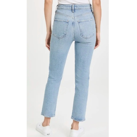 AGOLDE Riley jeans High Rise Straight Crop Denim Shiver NEW 29 super soft - Picture 8 of 10